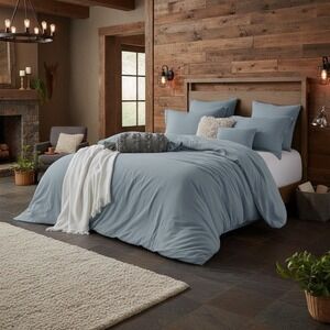 NEW Swift Home 3-Piece King Duvet Cover Set – Slate Blue